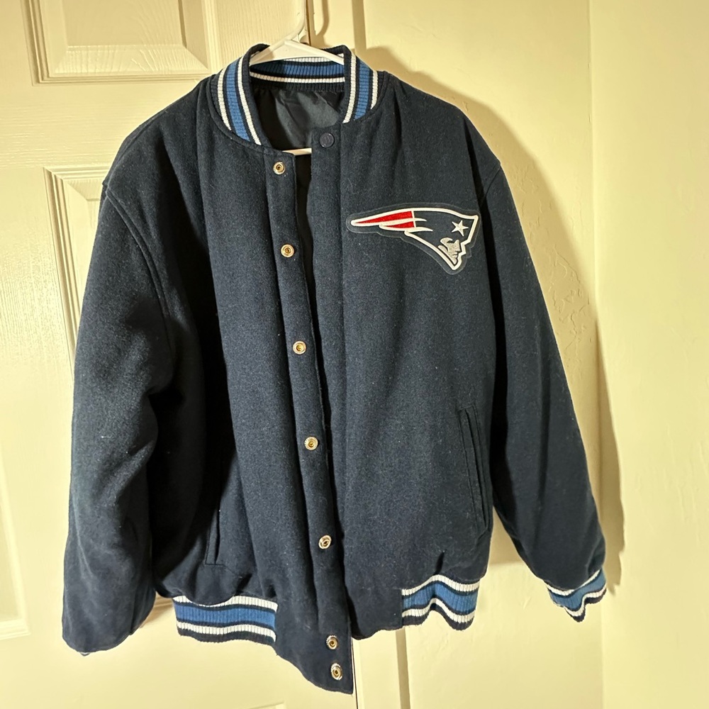 New England Patriots Heavy Reversible Varsity Jacket